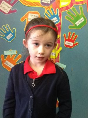 Caoimhe represents P2 on the Eco Schools Council